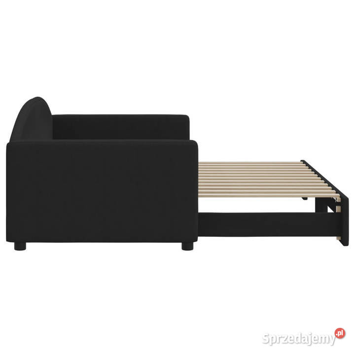 Sofa rozsuwana czarna tkanina 90x200 WM3197190 mazowieckie Warszawa