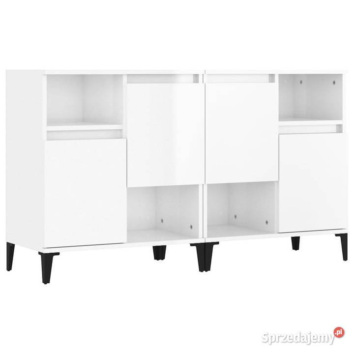 Komody 2 biel z połyskiem 60x35x70 WM3185729 mazowieckie Warszawa