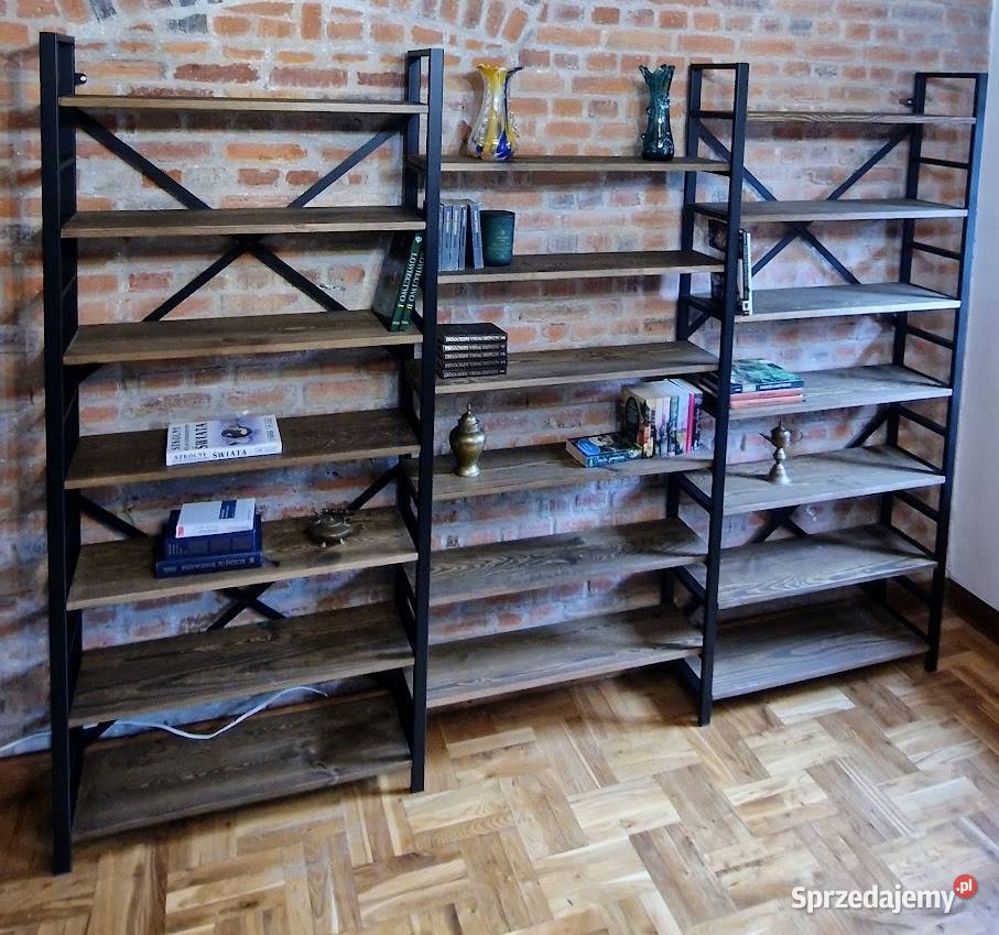 Regał NA WYMIAR na książki SOSNA DĄB loft sprzedam