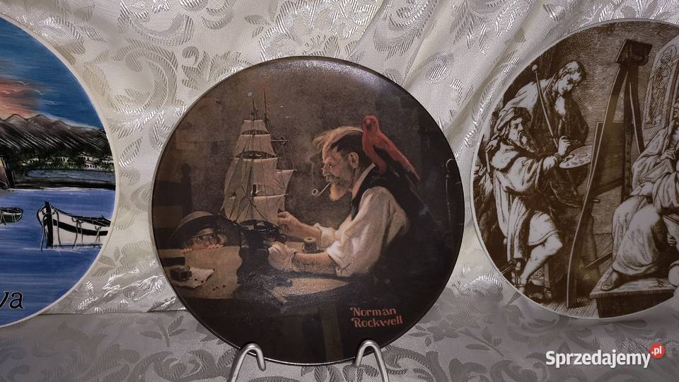 piękne talerze ozdobne kolekcjonerskie Porcelana i szkło Chorzew