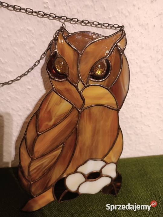 Witraż figurki sowy Gorlice