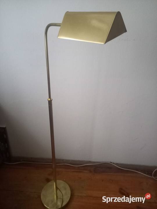 Mosiężna lampa podłogowa z ruchomym ramieniem Skierniewice