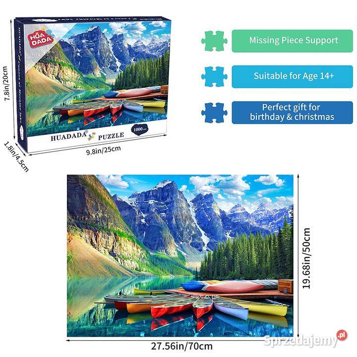 Puzzle 1000 el Huadada krajobraz kajaki jeziora Cieszyn