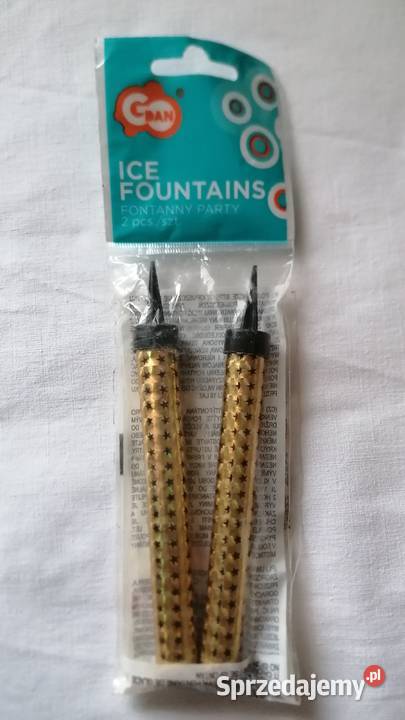 Fontanny tortowe 2 sztuki złote15Świece Łódź