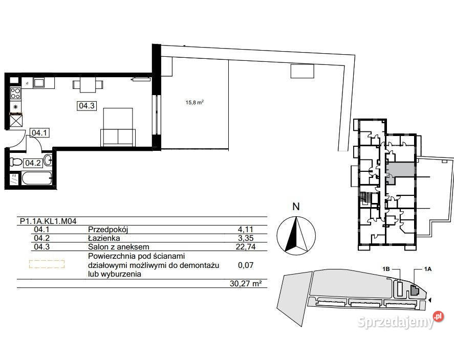 Sprzedaż mieszkania 3019m2 1 pok Kraków Agatowa małopolskie