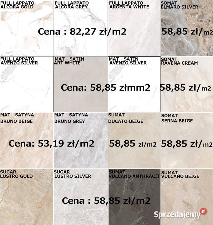 gresy 6060 satynowy matowy lappato sugar gat1 Gorzów Wielkopolski sprzedam