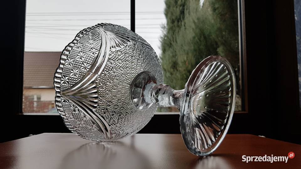 Owocarka Girlandy Ząbkowice szkło PRL Dąbrowa Górnicza