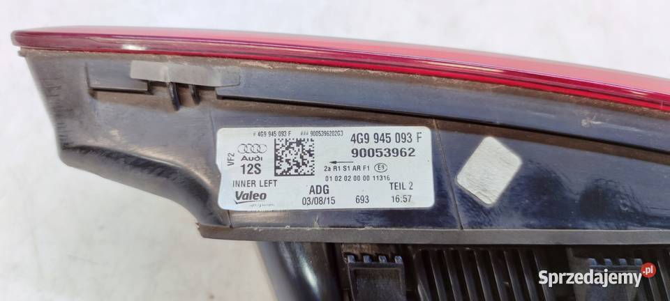 LAMPA LEWY TYŁ W KLAPĘ AUDI A6 C7 LIFT Przystajń