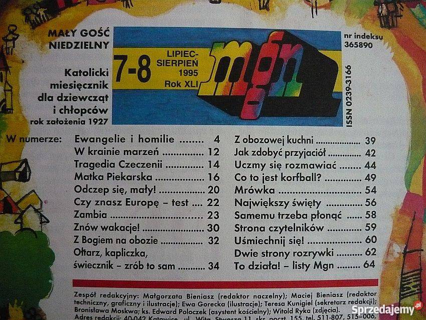 MAŁY GOŚĆ NIEDZIELNY 1995 0708 Książki i Podręczniki Tarnów