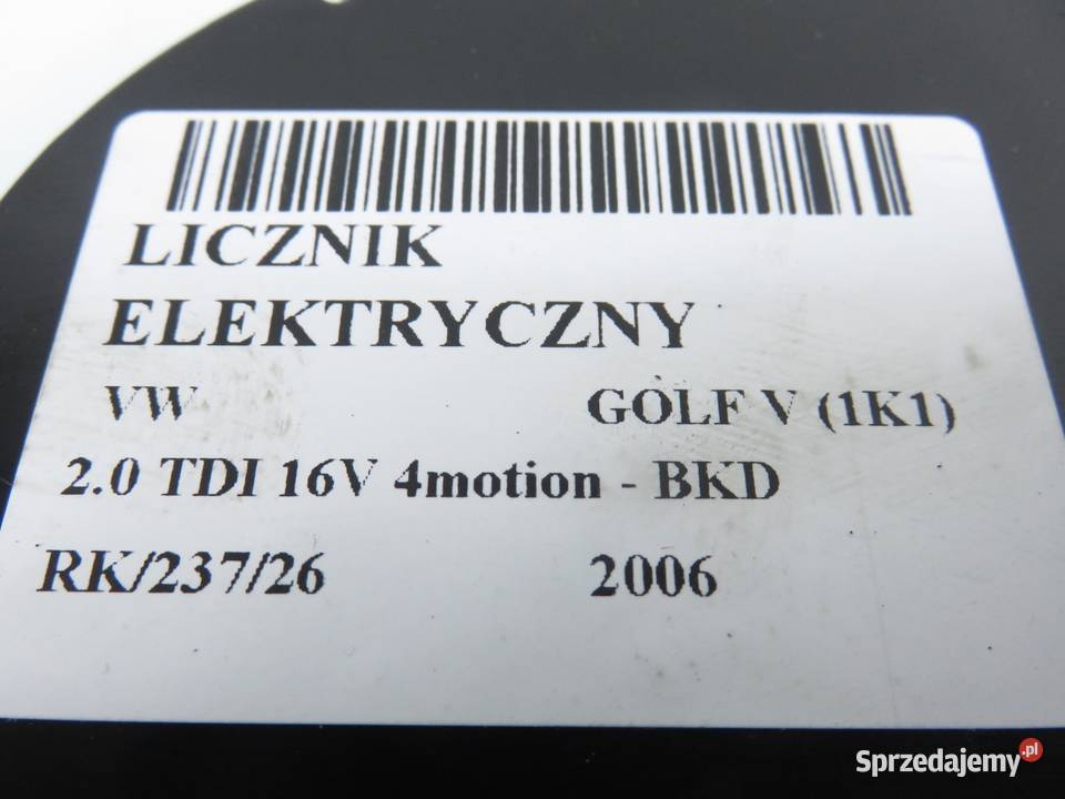 LICZNIK VW GOLF V 1K1 20 TDI 16V 4motion BKD