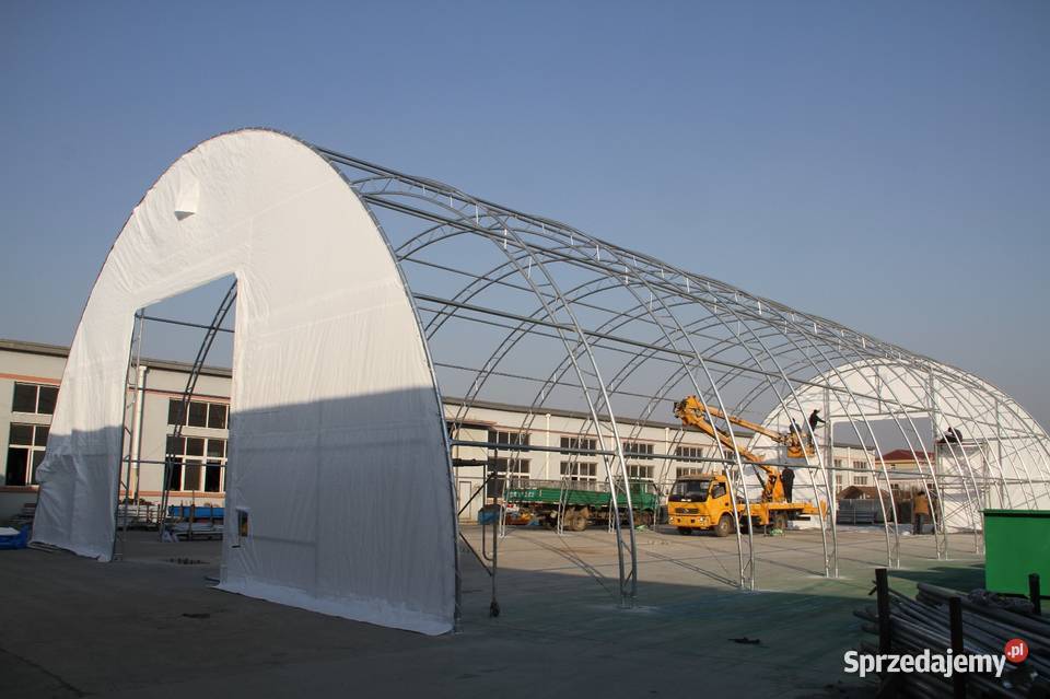 Hala namiotowa łukowa wzmocniona 1525x244 m PVC Wrocław