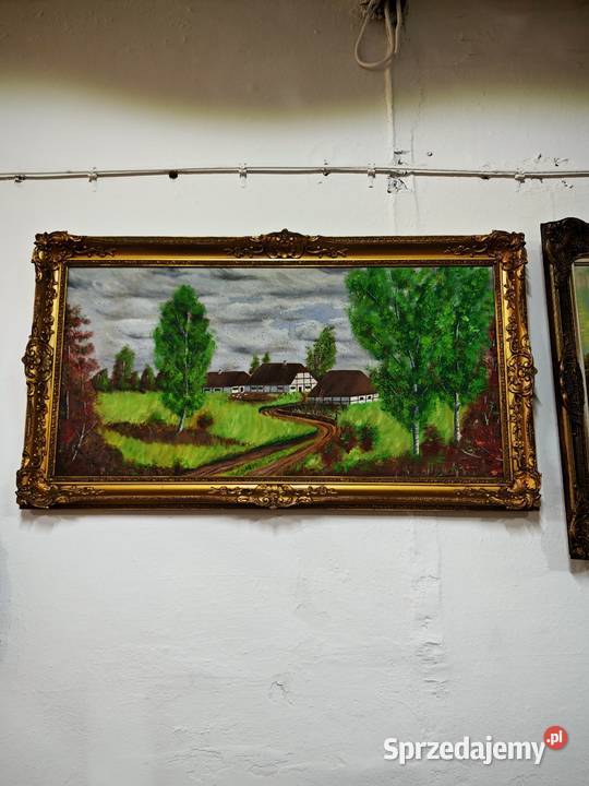 Stary obraz w pięknej ramie Sandomierz sprzedam