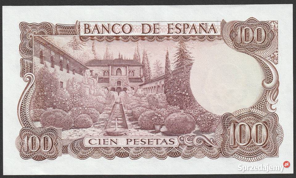 HISZPANIA 100 PESET 1970 STAN UNC Łódź