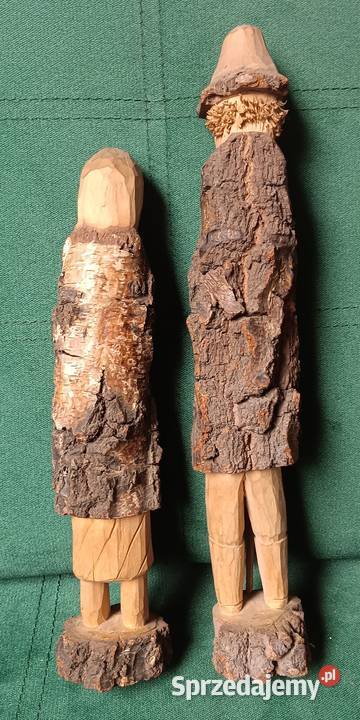 Stara rzeźba ludowa drwal Rękodzieło Zbylitowska Góra