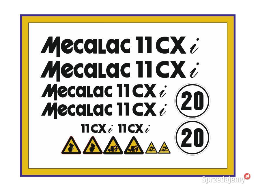 Naklejki Koparka kołowa Mecalac 11CXi Ładowarka Opole
