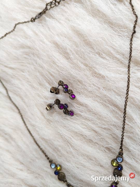 Zestaw biżuetrii Avon Naszyjnik Kolczyki Vintage podkarpackie Jasło