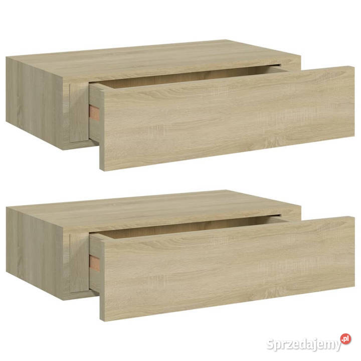 Półki ścienne z szufladą 2 dąb 40x235x10 MDF mazowieckie Warszawa