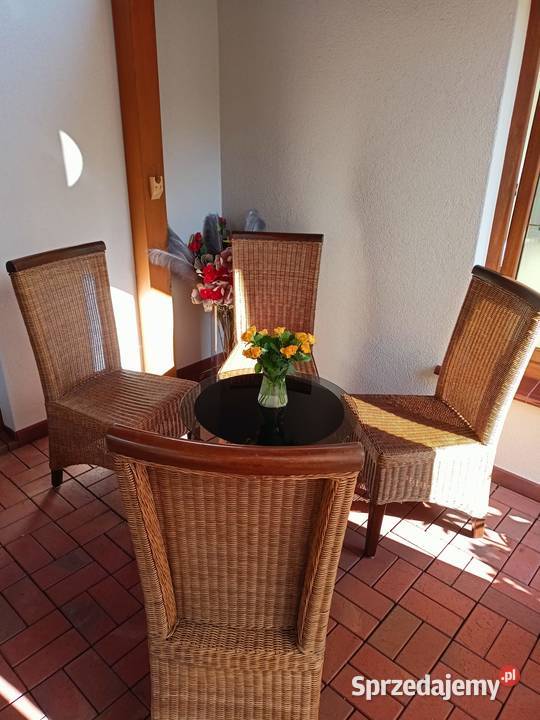 Krzesła rattanowe 4 sztuki Sieniawa