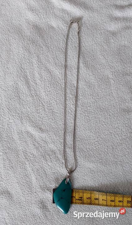 NASZYJNIK z turkusową zawieszką i łańcuszkiem Oborniki sprzedam