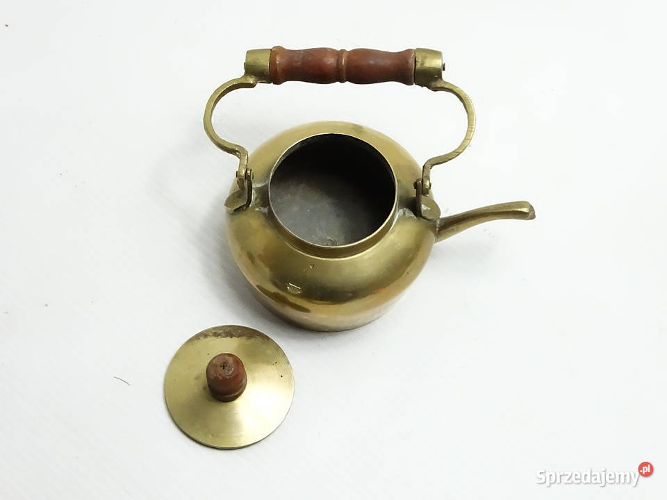 Mosiężny Czajniczek Vintage India Drewniana Biłgoraj sprzedam