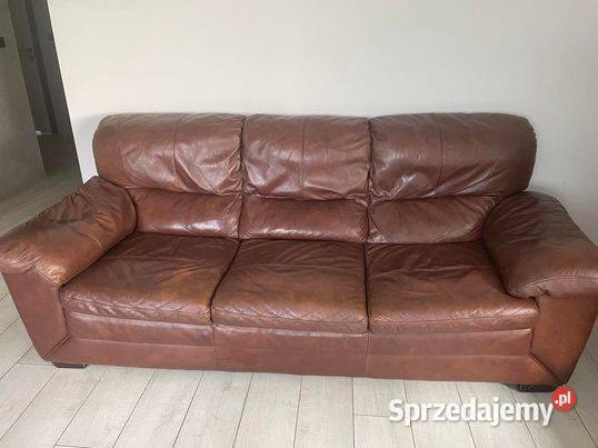 Sofa kanapa skórzana trójka skóra Działyń