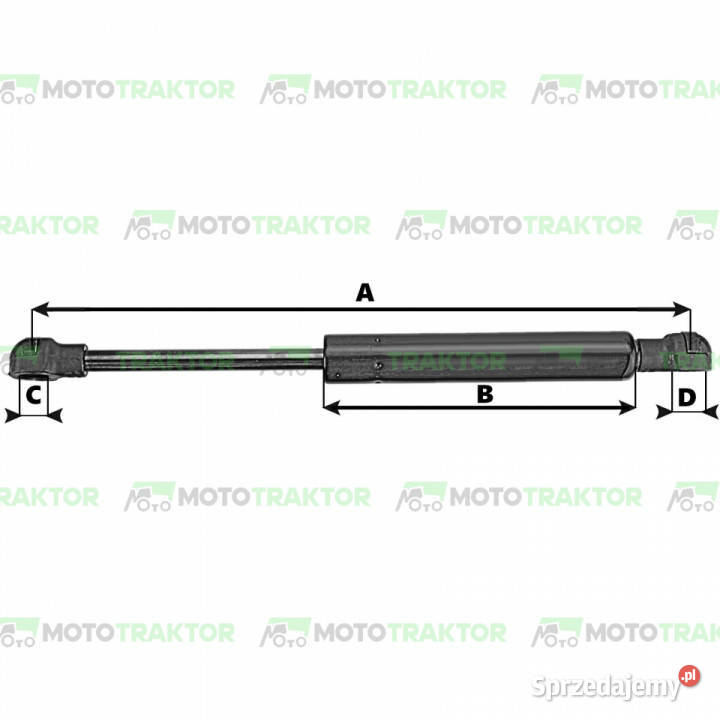 SIŁOWNIK GAZOWY MASKI JOHN DEERE AL174088 Części zamienne Łążynek sprzedam