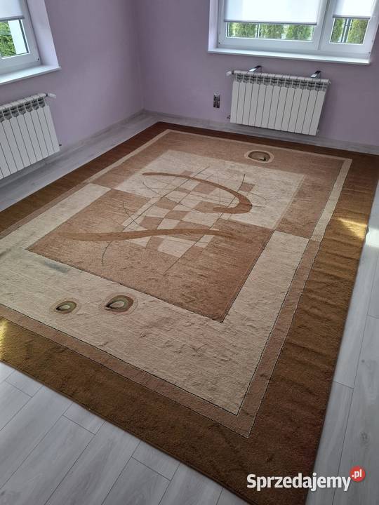 Dywan brązowy beżowy 280 x 365 Wyposażenie wnętrz śląskie Rudniki