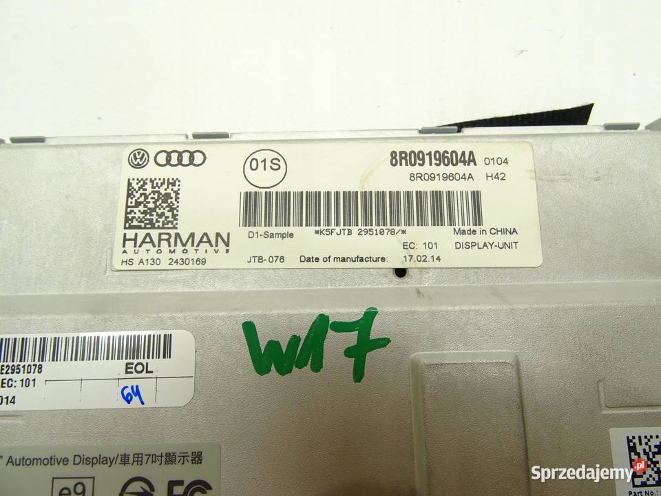 EKRAN WYŚWIETLACZ MMI AUDI A4 B8 A5 8T LIFT