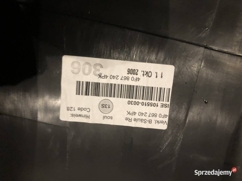 Osłony słupka B Audi A6 c6 avant 07r Części Darłowo sprzedam