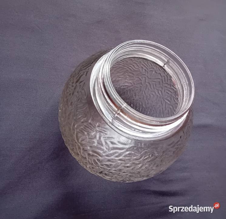 Klosz w kształcie kuli do lampy ceramicznej DDR Koźminek