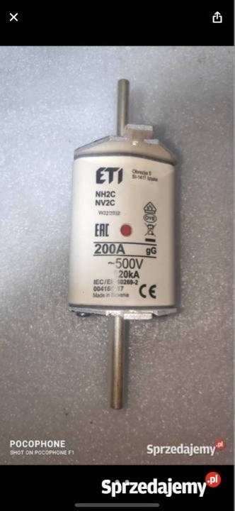 Wkładka topikowe szybka NH2WT2C gG 200A500V