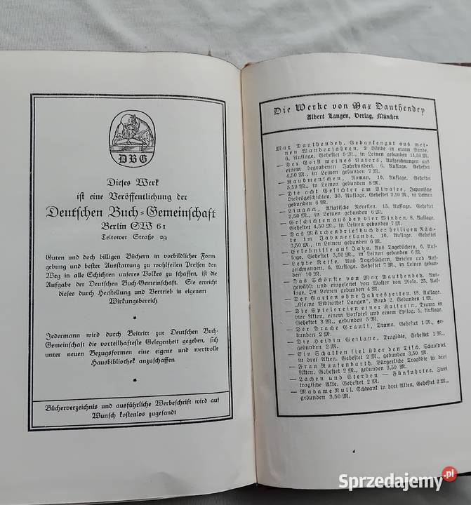 Dauthendey Raubmenschen Deutsche Buch Gem 1931 Koźminek