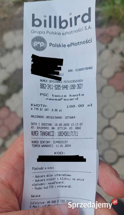 Doładowanie paysafecard 100 Warszawa