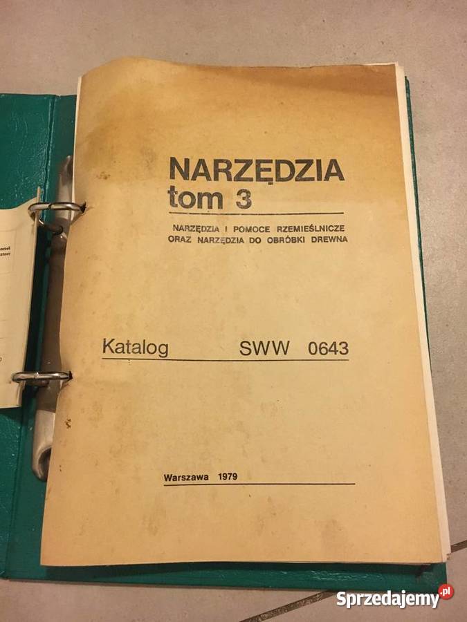 Unikatowy Katalog Narzędzi PRL 1979 Obróbka Antykwariat Ostrów Wielkopolski