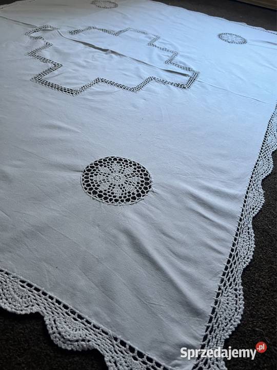 Obrus szydełkowy ręcznie robiony rękodzieło Zabrze