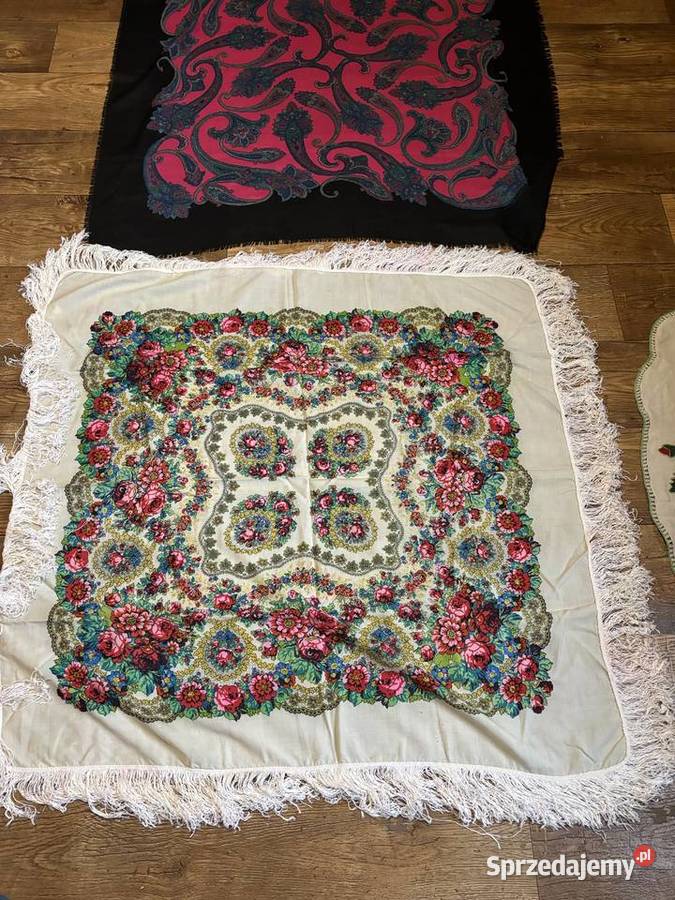 chustka babci chustki kolorowe kultowe z PRL Kosianka-Trojanówka