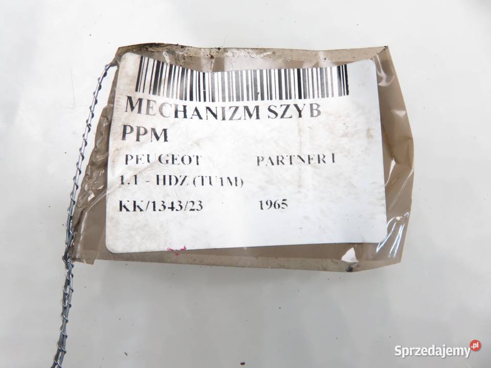 PODNOŚNIK SZYBY PRAWY PRZEDNI PEUGEOT PARTNER I małopolskie