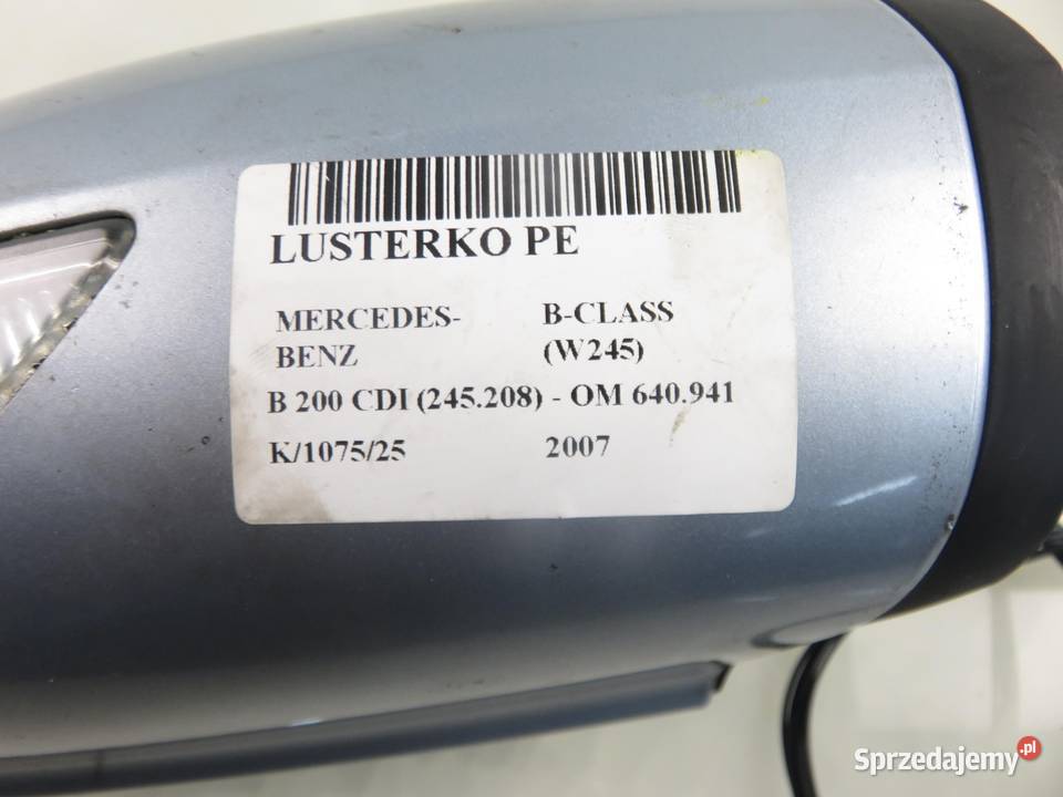 LUSTERKO PRAWE MERCEDES W245 A3140418 391 osobowe