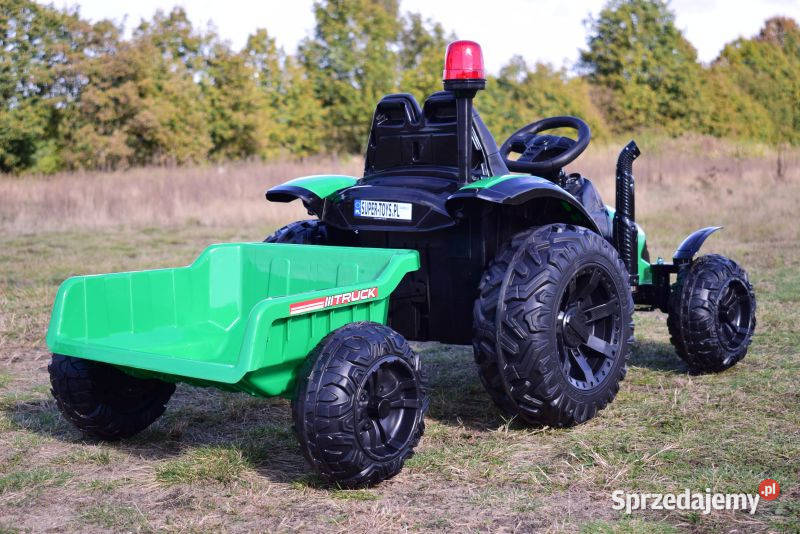 Autko TRAKTOR NA AKUMULATOR Z PRZYCZEPĄ dzieci Myszków