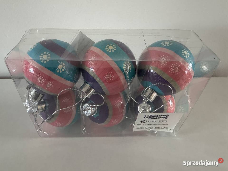 Bombki świąteczne 6 sztuk nietłukące się wielkopolskie sprzedam