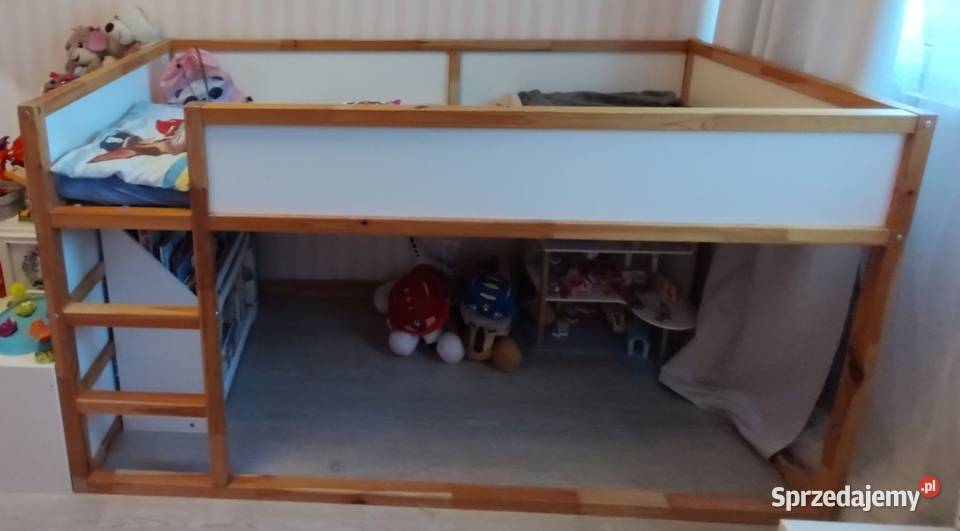 Łóżko Kura 90x200 Ikea piętrowe Dla Dziecka śląskie Dąbrowa Górnicza sprzedam