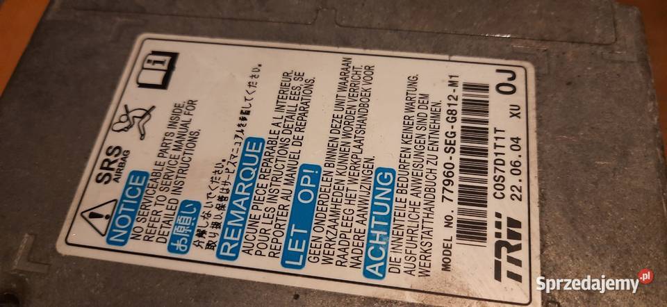 Sensor SRS airbag 77960SEGG812M1 HONDA Accord