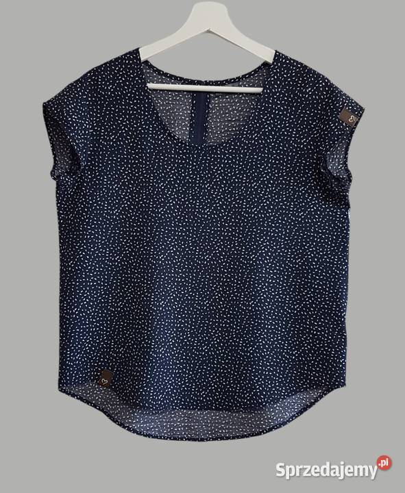 Damska elegancka bluzka granatowa wiskoza z Chrzanów