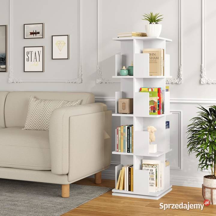 Obrotowy regał na książki stojący z przegródkami lubuskie sprzedam