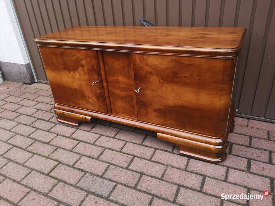 Komoda Niska ARTDECO Orzech RTV 125 Stara Antyk Swarzędz