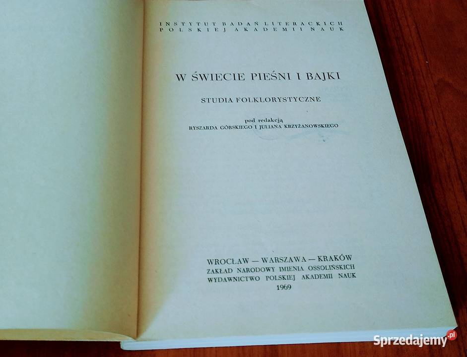 Studia folklorystyczne W świecie pieśni i bajki Książki naukowe i popularnonaukowe Gdańsk
