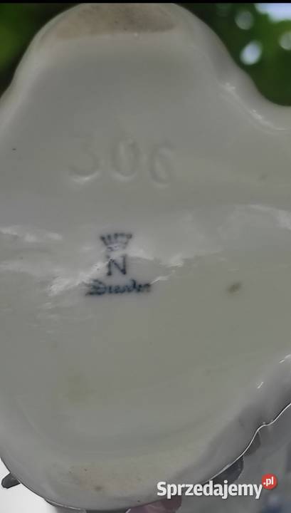 Drezdeński dekoracyjny świecznik porcelanowy Porcelana i szkło Pabianice
