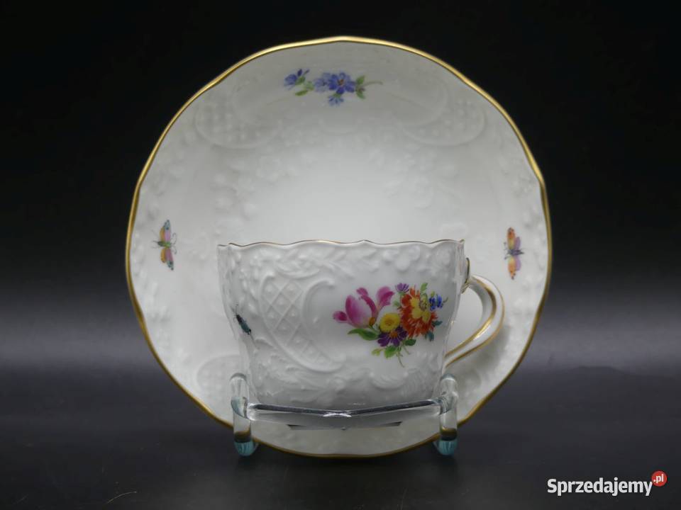 Kwiecista filiżanka do mokki espresso Miśnia sprzedam