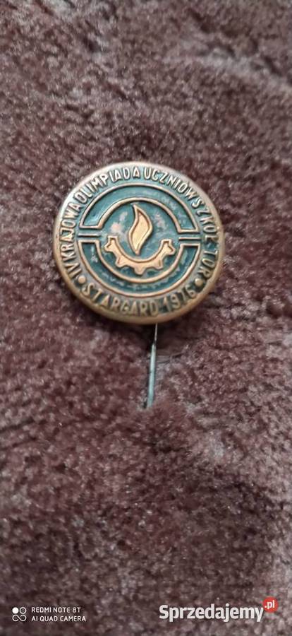 przypinka IV krajowa olimpiada szkół tor 1976 Poznań sprzedam