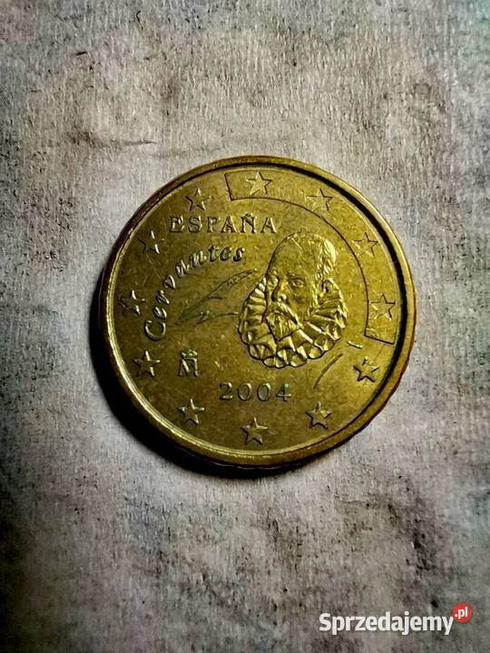 Moneta Hiszpania 10 Euro Cent 2004 Ząbki